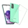 Samsung Galaxy S20 FE Coss Sert Darbe Emici Silikon Şeffaf Kamera Korumalı Arka Kapak