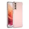 Samsung Galaxy S21 Kılıf Lopard Nitro Antishock Köşe Koruma Darbe Emici Şeffaf Orjinal Doku Silikon