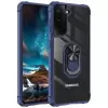 Samsung Galaxy S21 Plus Kılıf Lopard Military Armor Köşe Korumalı Şeffaf Metal Yüzüklü Standlı Mola Zırhlı