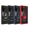 Samsung Galaxy S21 Plus Kılıf Lopard Military Armor Köşe Korumalı Şeffaf Metal Yüzüklü Standlı Mola Zırhlı