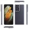 Samsung Galaxy S21 Ultra Coss Sert Darbe Emici Silikon Şeffaf Kamera Korumalı Arka Kapak