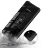 Samsung Galaxy S21 Ultra Kılıf Lopard Military Armor Köşe Korumalı Şeffaf Metal Yüzüklü Standlı Mola Zırhlı