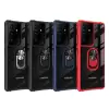 Samsung Galaxy S21 Ultra Kılıf Lopard Military Armor Köşe Korumalı Şeffaf Metal Yüzüklü Standlı Mola Zırhlı