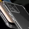 Samsung Galaxy S21 Ultra Kılıf Lopard Nitro Antishock Köşe Koruma Darbe Emici Şeffaf Orjinal Doku Silikon