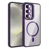 Samsung Galaxy S24 Fe Kılıf Standlı Kamera Lens Koruma Hediyeli Magsafe Şarj Lopard Etro Kapak Koruyucu