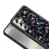 Samsung Galaxy S24 Fe Kılıf Taşlı Ve Simli Tasarım Lopard Azra Kapak