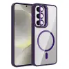 Samsung Galaxy S24 Kılıf Standlı Kamera Lens Koruma Hediyeli Magsafe Şarj Lopard Etro Kapak Koruyucu