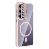 Samsung Galaxy S24 Plus Kılıf Standlı Kamera Lens Koruma Hediyeli Magsafe Şarj Lopard Etro Kapak Koruyucu
