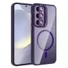 Samsung Galaxy S24 Plus Kılıf Standlı Kamera Lens Koruma Hediyeli Magsafe Şarj Lopard Etro Kapak Koruyucu