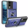 Samsung Galaxy S25 Edge Kılıf Magnetik Standlı Kamera Korumalı Lopard Sürgülü Kamera Korumalı Yüzüklü Tasarım Armor Vega