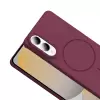 Samsung Galaxy S25 Edge Kılıf Magsafe Şarj Özellikli Lopard Ruby Sert Kapak