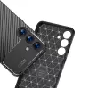 Samsung Galaxy S25 Kılıf Lopard Kamera Korumalı Karbon Desenli Negro Kapak Yüzey Kılıf