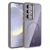 Samsung Galaxy S25 Plus Kılıf Standlı Kamera Lens Koruma Hediyeli Magsafe Şarj Lopard Etro Kapak Koruyucu