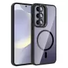 Samsung Galaxy S25 Plus Kılıf Standlı Kamera Lens Koruma Hediyeli Magsafe Şarj Lopard Etro Kapak Koruyucu