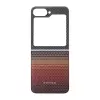 Samsung Galaxy Z Flip 6 Kılıf Magsafe Şarj  Aramid Fiber Pitaka Tactile Woven Sunset-moonrise Series Sunset Kapak