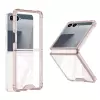 Samsung Z Flip 7 Kılıf Full Camlı Kıpta Kapak - Şeffaf, Ultra İnce, 360° Koruma