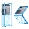 Samsung Z Flip 7 Kılıf Full Camlı Kıpta Kapak - Şeffaf, Ultra İnce, 360° Koruma
