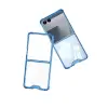 Samsung Z Flip 7 Kılıf Full Camlı Kıpta Kapak - Şeffaf, Ultra İnce, 360° Koruma