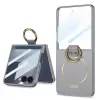 Samsung Galaxy Z Flip 7 Kılıf Magsafe Şarj Özellikli Lopard Kıpta Yüzüklü Flip Sert Kapak