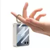 Samsung Galaxy Z Flip 7 Kılıf Magsafe Şarj Özellikli Lopard Kıpta Yüzüklü Flip Sert Kapak