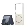 Samsung Galaxy Z Flip 7 Kılıf Wireless Şarj Özellikli Lopard Kıpta Magsafe Kapak