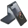 Samsung Galaxy Z Flip 7 Kılıf Yüzüklü Kartlıklı Kapak Kıpta - Şık Koruma, Kredi Kart Yuvası, Stand Özelliği
