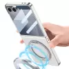 Samsung Z Flip 7 Kılıf Magsafe Kıpta KPT-02 Kapak - Şeffaf, Standlı, Şık Koruma