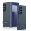 Samsung Galaxy Z Fold 7 Kılıf Lopard Kamera Çıkıntı Suni Deri Standlı Ince Kapak Kıpta Standlı