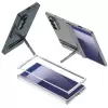 Samsung Galaxy Z Fold 7 Kılıf Lopard Kamera Çıkıntı Suni Deri Standlı Ince Kapak Kıpta Standlı