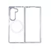 Samsung Galaxy Z Fold 7 Kılıf Magsafe Şarj Özellikli Şeffaf Sert Pc Lopard Embos Kapak