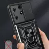 Tecno Spark 10 Pro Kılıf Magnetik Standlı Kamera Korumalı  Sürgülü Kamera Korumalı Sürgülü Yüzüklü Tasarım Armor Vega