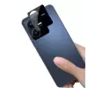 Vivo Y22  Siyah Çerçeveli Lens Koruma Parlak Renkli Kamera Koruyucu CL-08 Cam 3D-Kamera-Cam