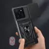 Xiaomi 14t Pro Kılıf Magnetik Standlı Kamera Korumalı Lopard Sürgülü Kamera Korumalı Yüzüklü Tasarım Armor Vega