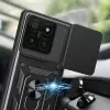 Xiaomi 14t Pro Kılıf Magnetik Standlı Kamera Korumalı Lopard Sürgülü Kamera Korumalı Yüzüklü Tasarım Armor Vega