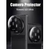 Xiaomi Mi 14 Ultra  Siyah Çerçeveli Lens Koruma Parlak Renkli Kamera Koruyucu CL-08 Cam 3D-Kamera-Cam