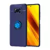 Xiaomi Poco X3 Kılıf Lopard Kamera Korumalı Yüzüklü Standlı Koruyucu Orjinal Kalite Ravel