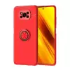 Xiaomi Poco X3 Kılıf Lopard Kamera Korumalı Yüzüklü Standlı Koruyucu Orjinal Kalite Ravel