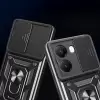 Xiaomi Poco X7 Pro Kılıf Magnetik Standlı Kamera Korumalı Lopard Sürgülü Kamera Korumalı Yüzüklü Tasarım Armor Vega