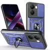 Xiaomi Poco X7 Pro Kılıf Magnetik Standlı Kamera Korumalı Lopard Sürgülü Kamera Korumalı Yüzüklü Tasarım Armor Vega