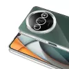 Xiaomi Redmi A3 4G 2024 Kamera Lens Korumalı Şeffaf Renkli Logo Gösteren Parlak Omega Kapak