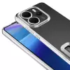 Xiaomi Redmi Note 14 4g Kamera Lens Korumalı Şeffaf Renkli Logo Gösteren Omega Kapak