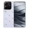 Xiaomi Redmi Note 14 4g Kılıf Airbag Tasarımlı Simli Şeffaf Lopard Kutup Kapak