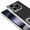 Xiaomi Redmi Note 14 5g Kamera Lens Korumalı Şeffaf Renkli Logo Gösteren Omega Kapak