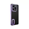 Xiaomi Redmi Note 14 5g Kamera Lens Korumalı Şeffaf Renkli Logo Gösteren Omega Kapak