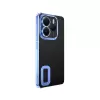 Xiaomi Redmi Note 14 5g Kamera Lens Korumalı Şeffaf Renkli Logo Gösteren Omega Kapak