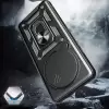 Xiaomi Redmi Note 14 Pro 4g Kılıf Magnetik Standlı Kamera Korumalı Lopard Sürgülü Kamera Korumalı Yüzüklü Tasarım Armor Vega