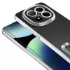 Xiaomi Redmi Note 14 Pro Plus Kamera Lens Korumalı Şeffaf Renkli Logo Gösteren Omega Kapak