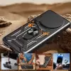 Xiaomi Redmi Note 14 Pro Plus Kılıf Magnetik Standlı Kamera Korumalı Lopard Sürgülü Kamera Korumalı Yüzüklü Tasarım Armor Vega