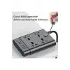 Yesido Mc08 10in1 6 Adet Usb Ve 4 Adet Priz Dönüştürücü 1.8m - Siyah