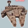 3d Ahşap Puzzle Star Wars Millennium Falcon Yapboz Savaş Uzay Gemisi Puzzle Hobi Seti ve Yapıştırıcı